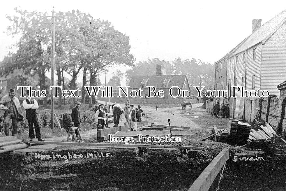 NF 2837 - Heringborn Mill After Floods, Norwich, Norfolk c1912