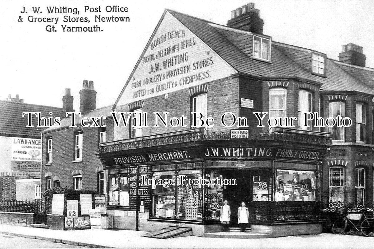 NF 2887 - Post Office & Stores, Newtown, Great Yarmouth, Norfolk c1912