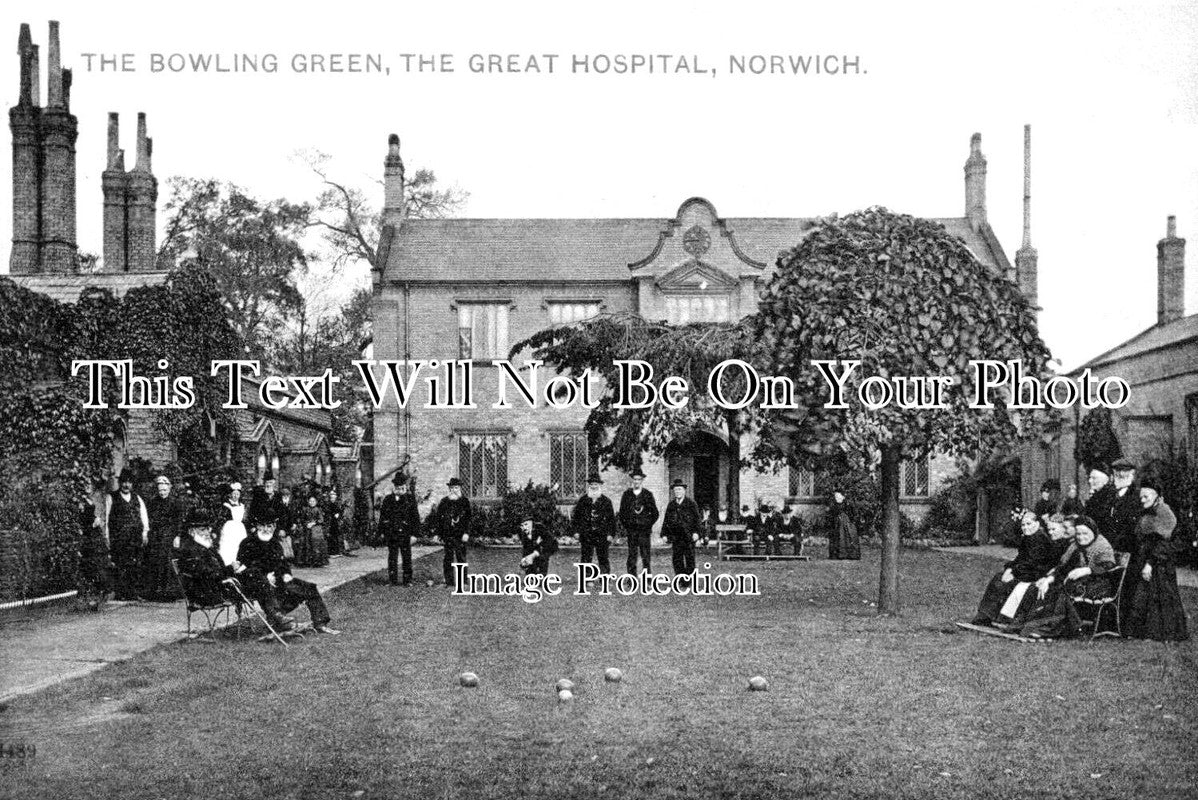 NF 2932 - The Bowling Green, Norwich Great Hospital, Norfolk