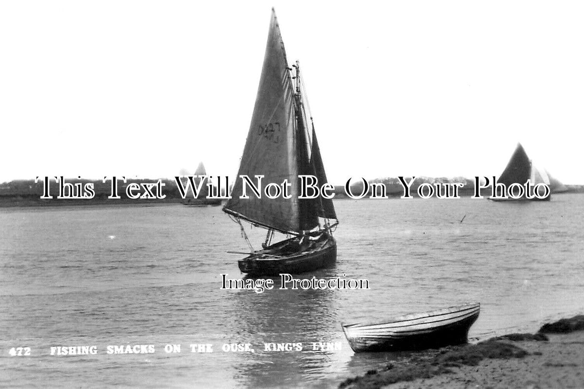 NF 2969 - Fishing Smacks On The Ouse, Kings Lynn, Norfolk c1930