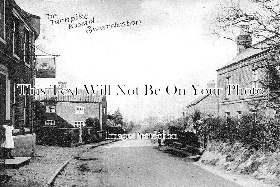 NF 3054 - The Turnpike Road, Swardeston, Norfolk c1906