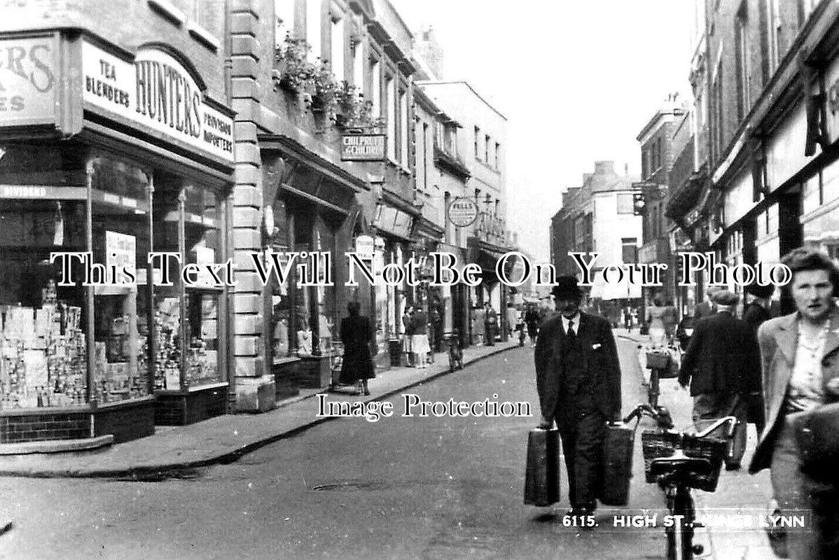 NF 3067 - High Street, Kings Lynn, Norfolk c1958