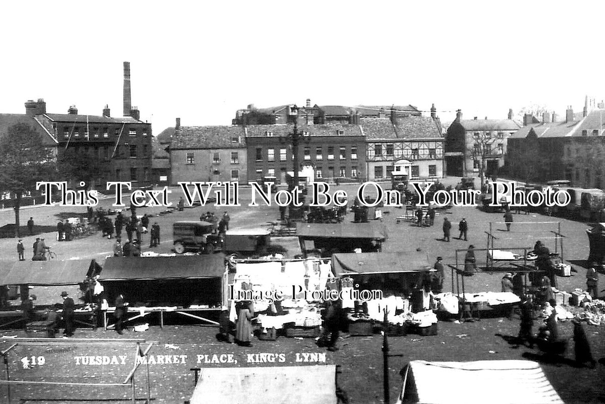 NF 3068 - Tuesday Market Place, Kings Lynn, Norfolk c1930