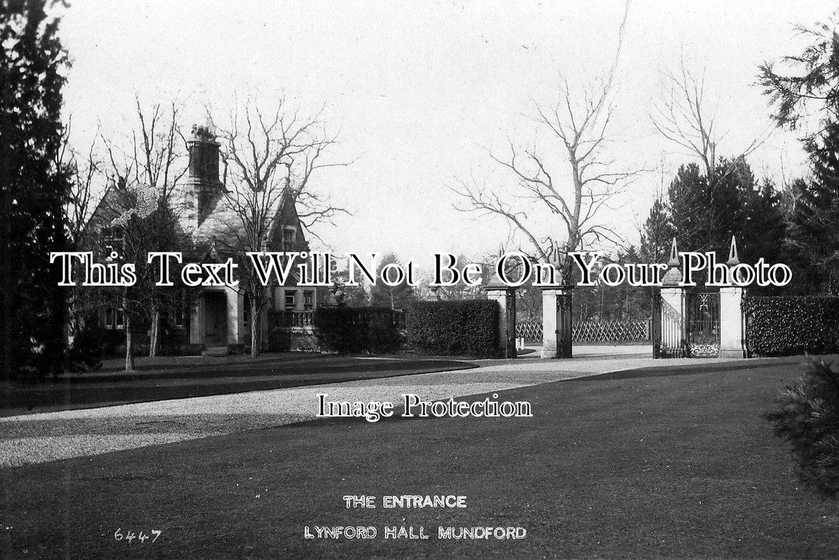 NF 321 - The Entrance, Lynford Hall, Mundford, Norfolk