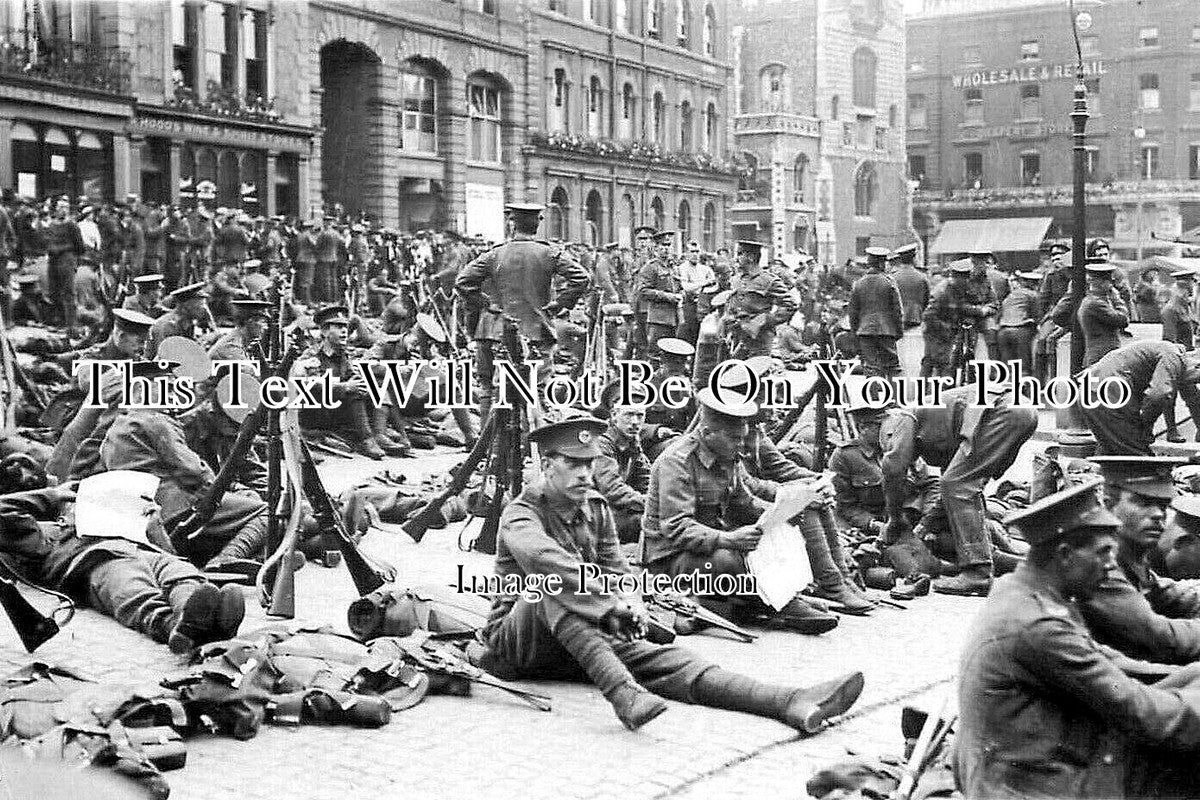 NF 3232 - Essex Regiment, Norwich Market Place, Norfolk 1914 WW1