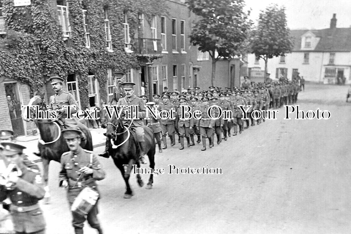 NF 3292 - Army Marching At Norwich, Norfolk