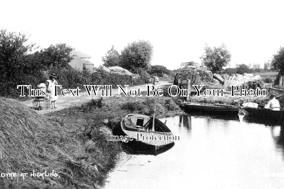 NF 3340 - Dyke At Hickling, Norfolk Broads c1920