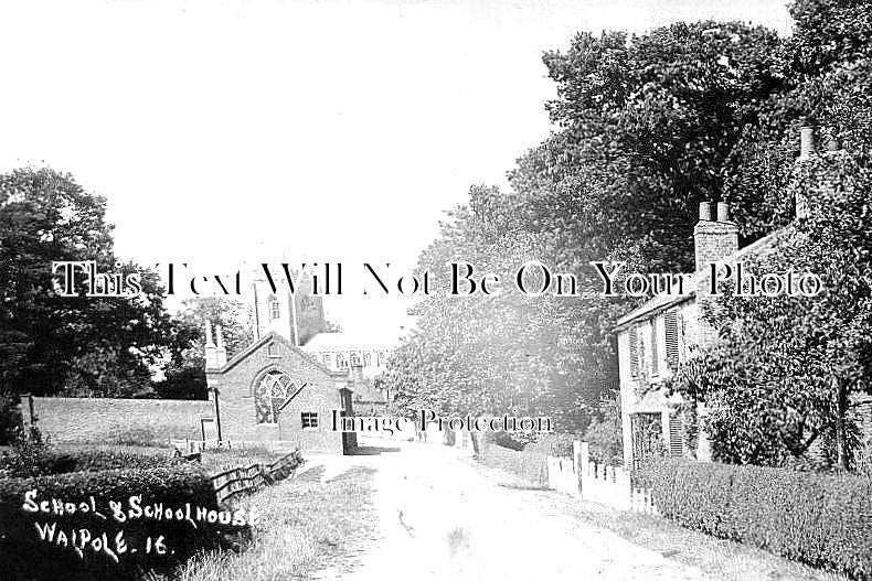 NF 3370 - School & School House, Walpole St Andrew, Norfolk c1907