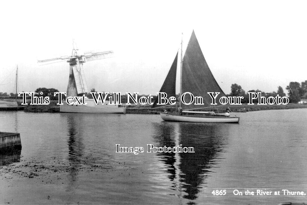 NF 3409 - On The River At Thurne, Norfolk c1953