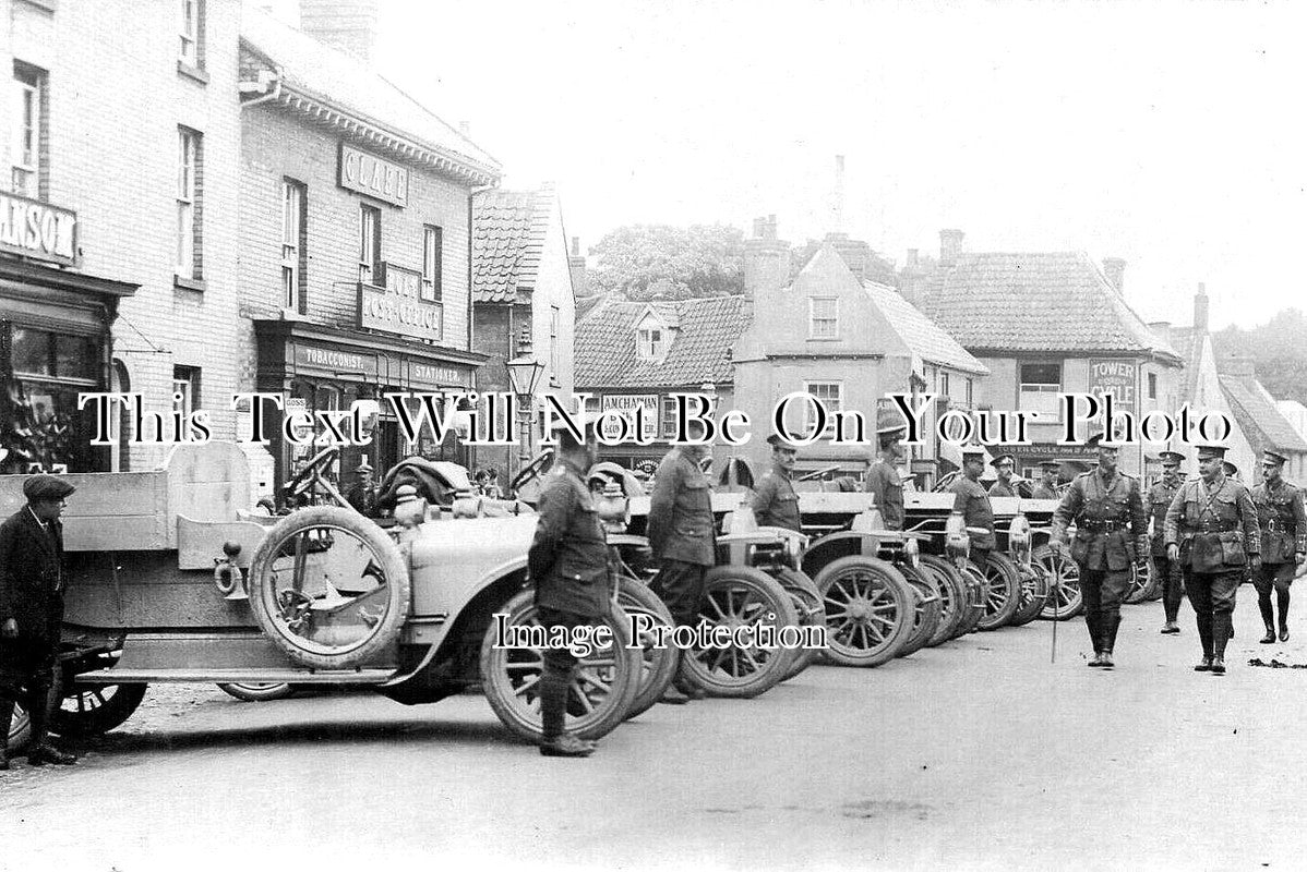 NF 3611 - Militray Vehicle Inspection, Holt, Norfolk WW1