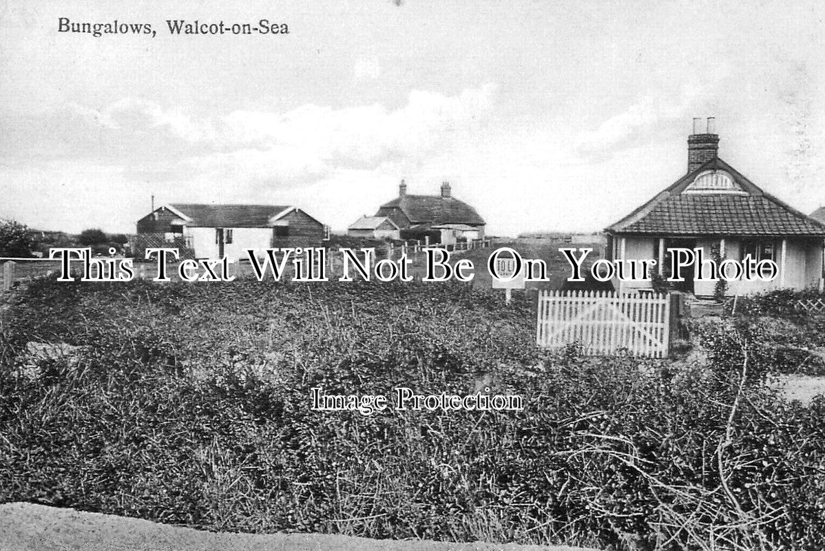 NF 3816 - Bungalows, Walcot On Sea, Norfolk c1920
