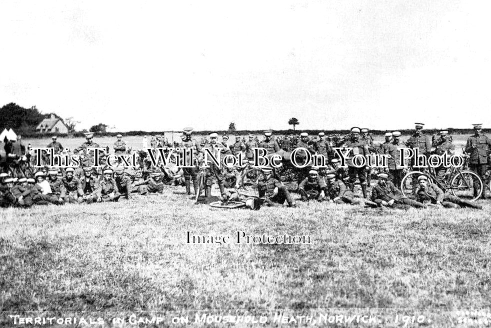 NF 3831 - Territorials Norfolk Cyclist Corps Regiment Military Camp 1910