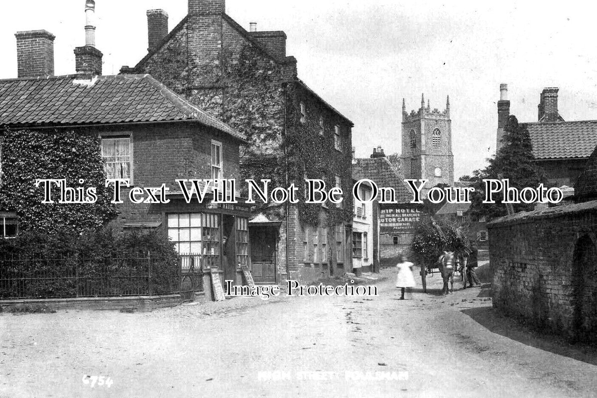 NF 3843 - High Street, Foulsham, Norfolk c1917