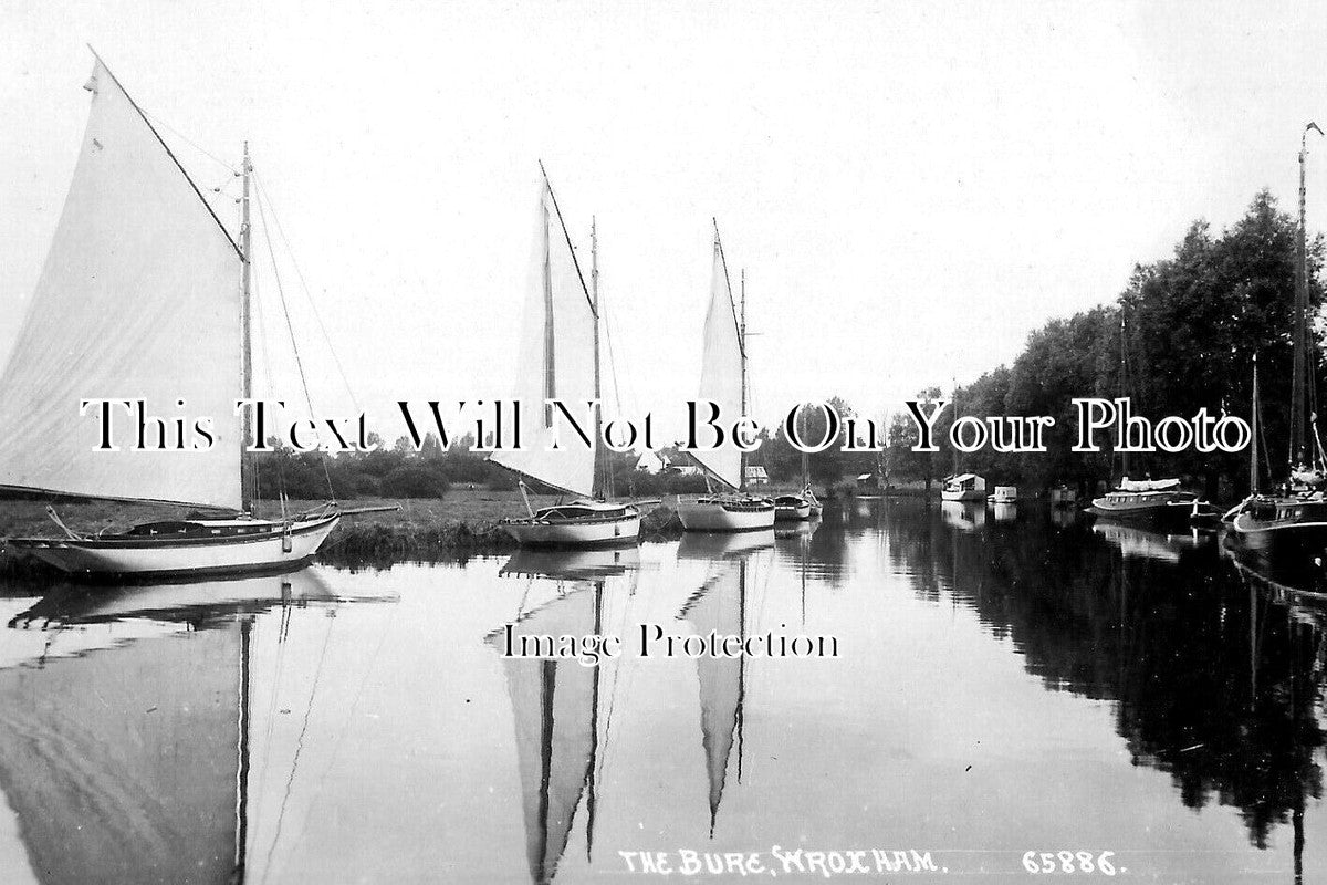 NF 4127 - Wherries On The Bure, Wroxham, Norfolk