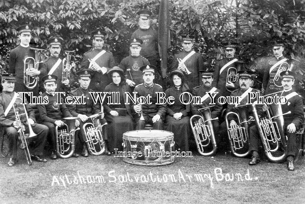 NF 4284 - Aylsham Salvation Army Band, Norfolk 1914 WW1