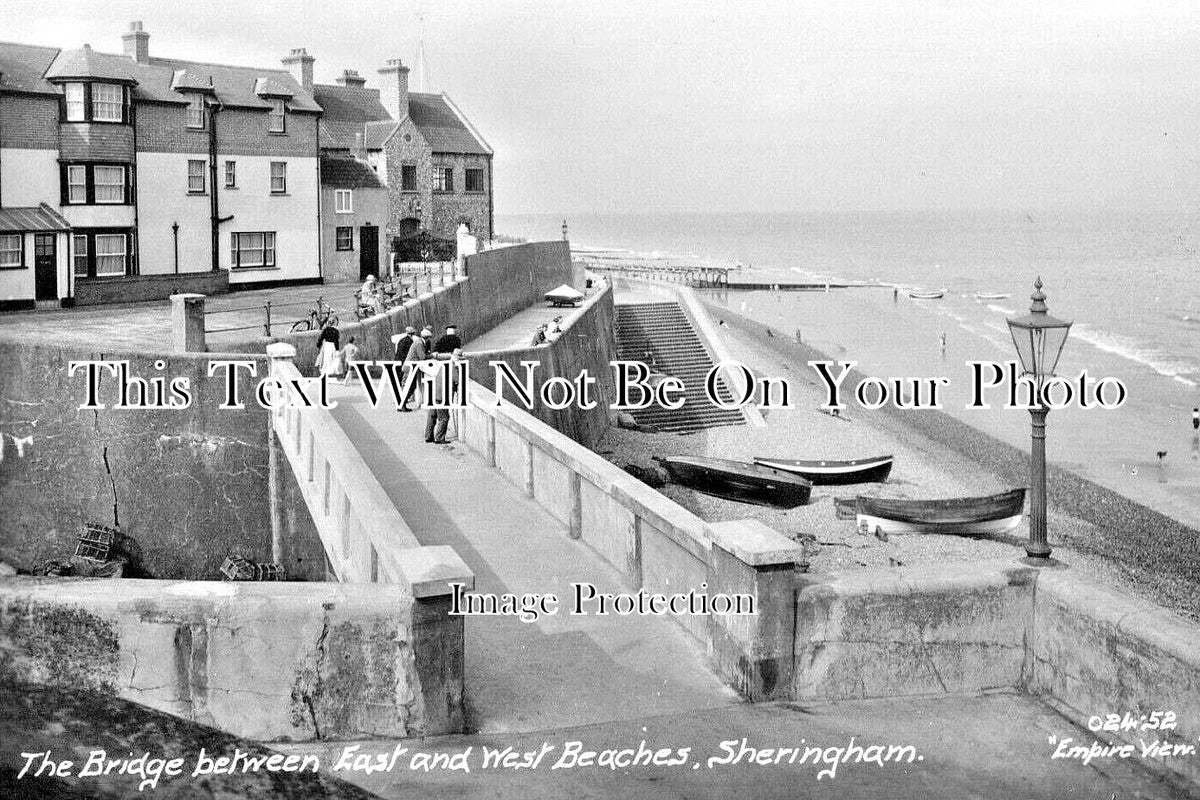 NF 4379 - The Bridge Between East & West Beaches, Sheringham, Norfolk