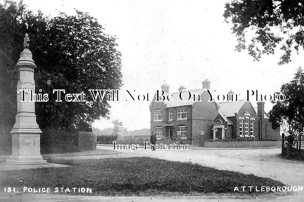NF 4436 - The Police Station, Attleborough, Norfolk c1908