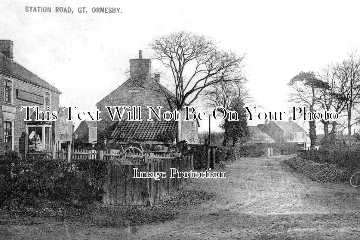 NF 4446 - Station Road, Great Ormesby, Norfolk c1945