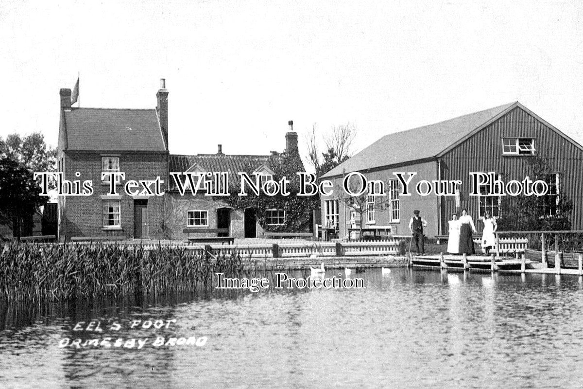 NF 4472 - Eels Foot Pub, Ormesby Broads, Norfolk c1912