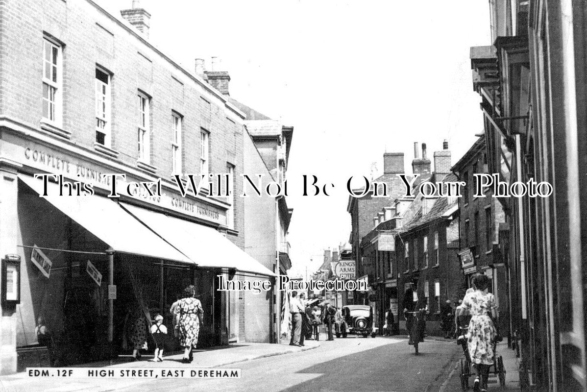 NF 4494 - High Street, East Dereham, Norfolk c1940