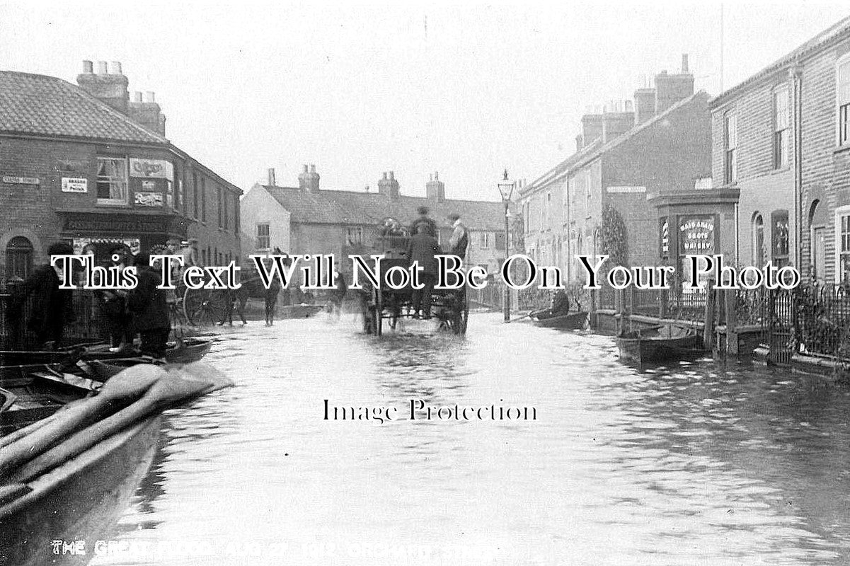 NF 52 - Orchard & Exeter Street, Norwich Flood, Norfolk 1912