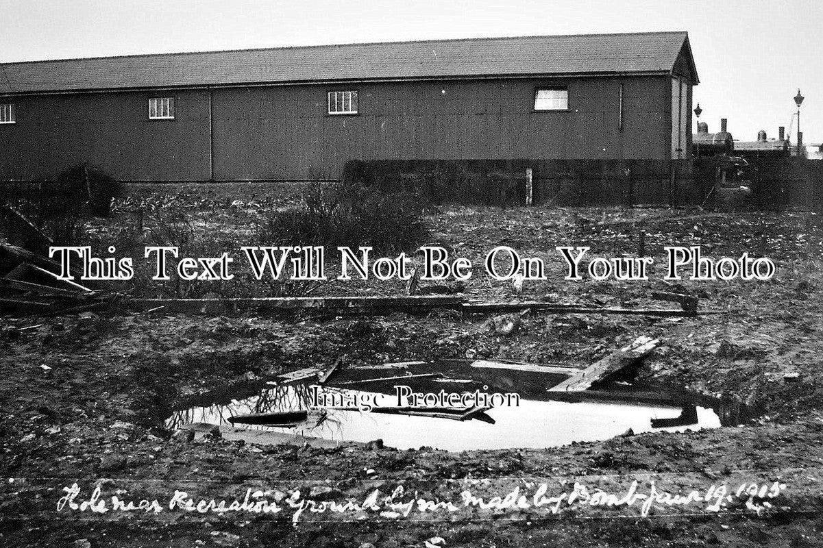 NF 648 - Bomb Damage Near Kings Lynn Railway Station, Norfolk WW1 1915