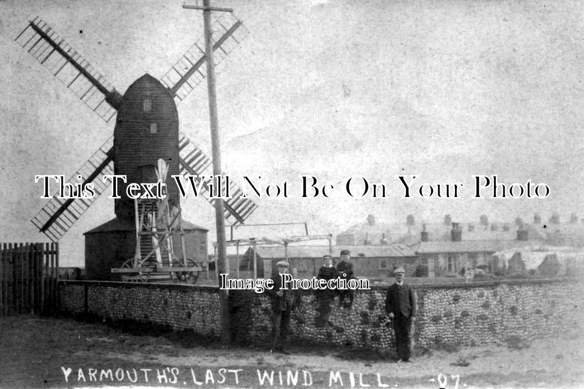 NF 704 - Great Yarnmouth's Last Windmill, Norfolk 1907