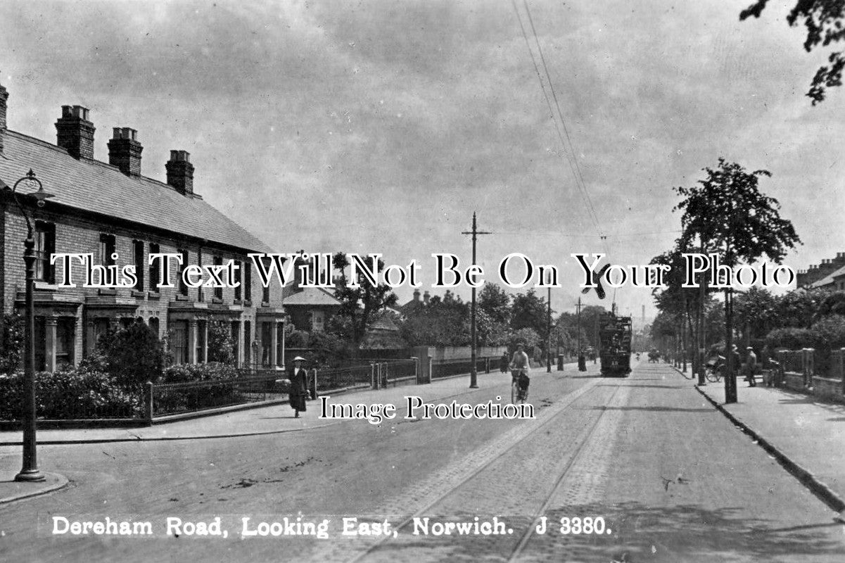 NF 755 - Dereham Road Looking East, Norwich, Norfolk