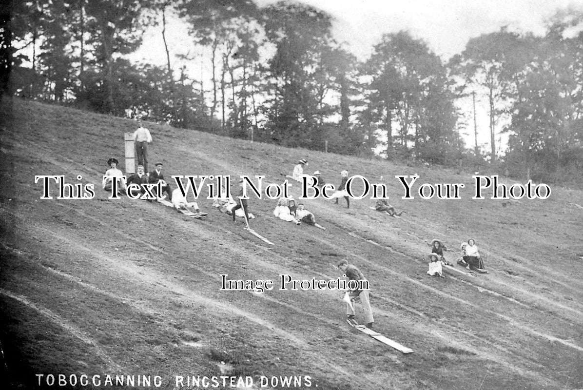 NF 819 - Tobogganing, Ringstead Downs, Near Norwich, Norfolk c1911