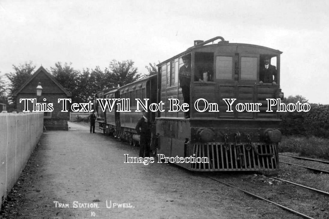 NF 933 - Steam Tram Railway Station, Upwell, Norfolk c1912