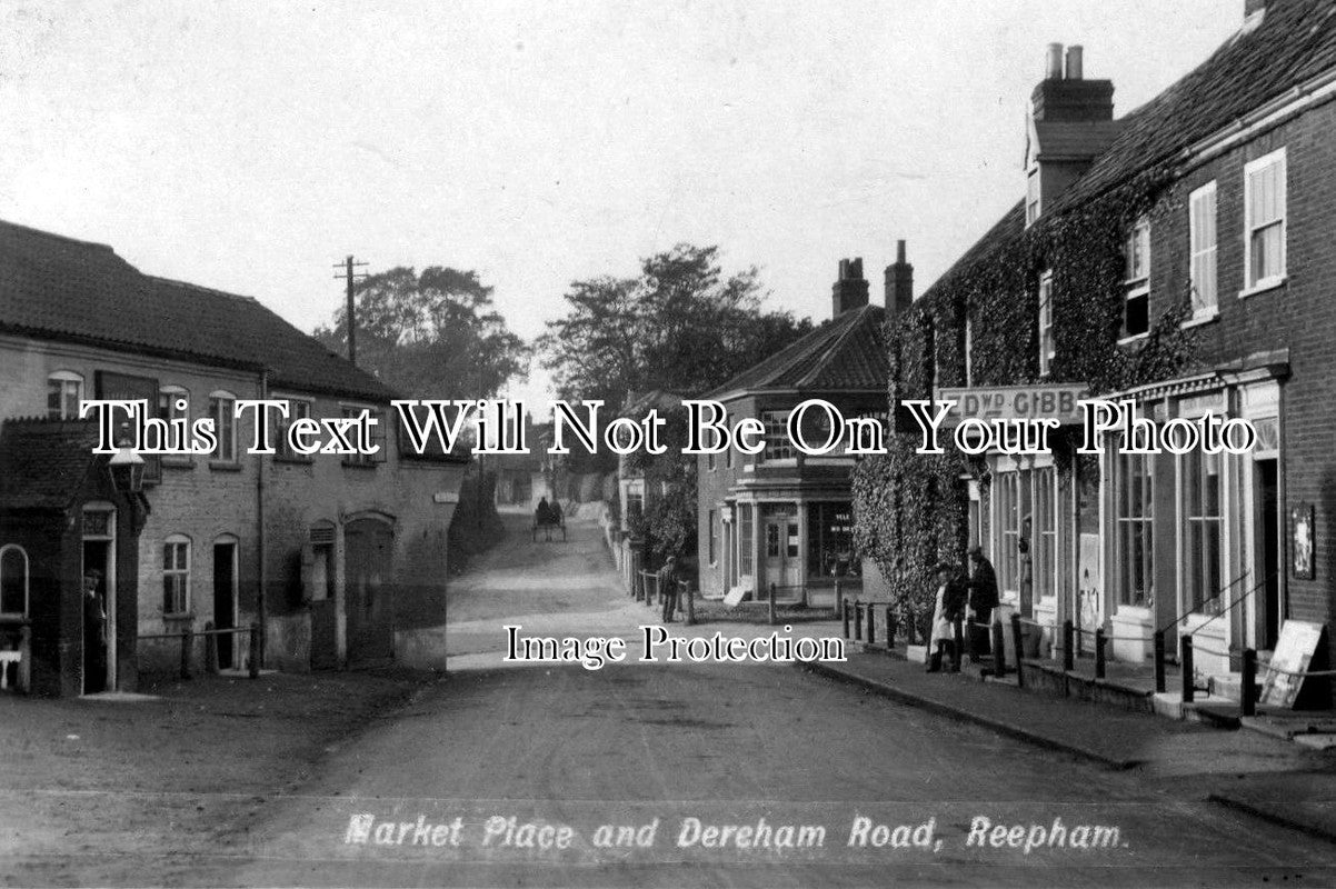 NF 948 - Market Place & Dereham Road, Reepham, Norfolk