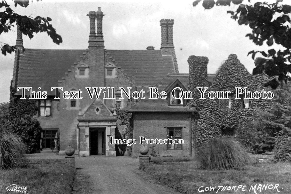 NF 962 - Gowthorpe Manor, Swardeston, Norfolk c1920