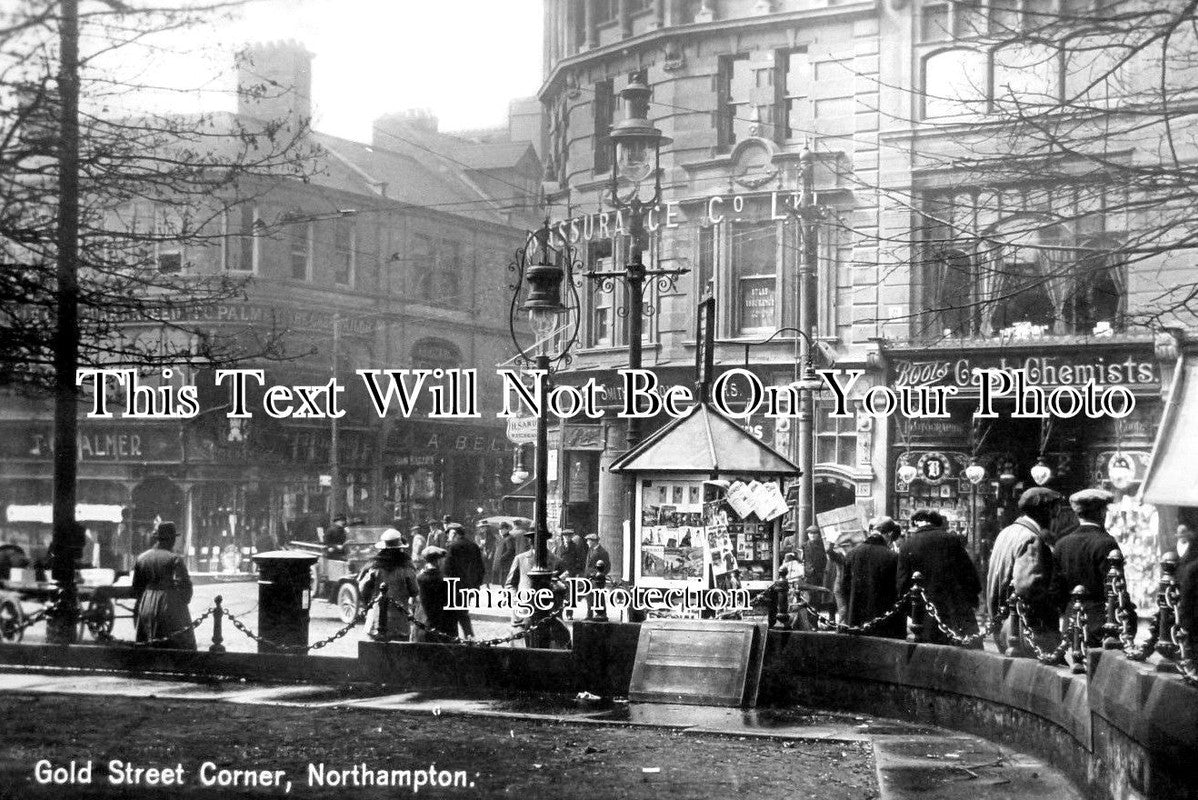 NH 1022 - Gold Street Corner, Northampton, Northamptonshire c1910