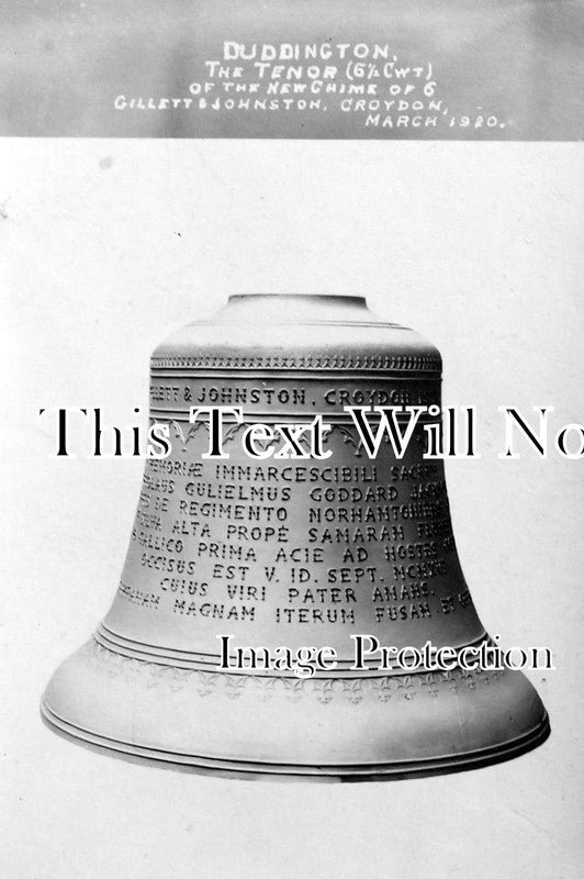 NH 490 - Tenor Church Bell, Duddington, Northamptonshire c1920