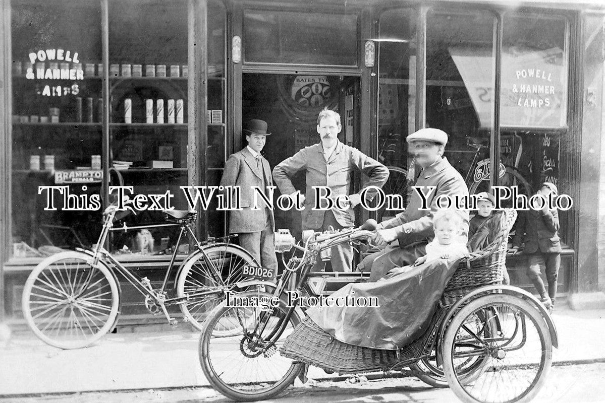 NH 956 - Gaunts Cycle Shop, Raunds, Northampton, Northamptonshire c1917