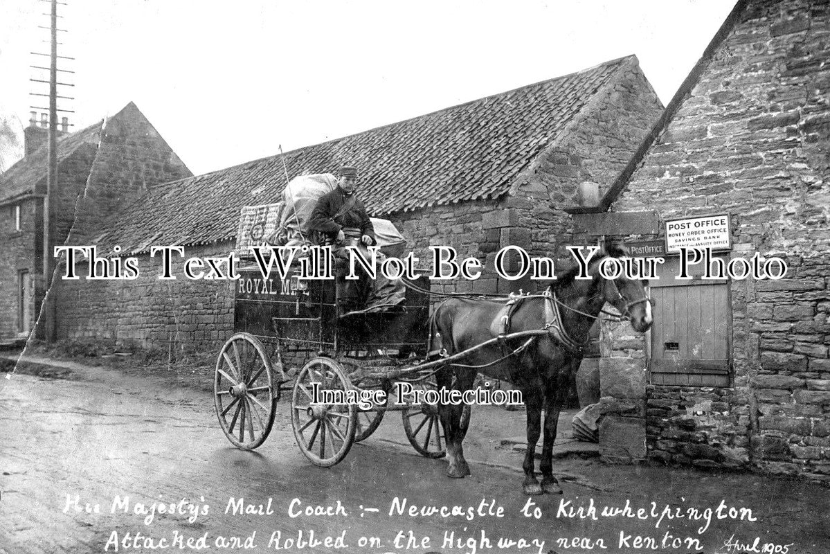 NO 1040 - Royal Mail Delivery Coach, Kenton, Newcastle Upon Tyne c1905
