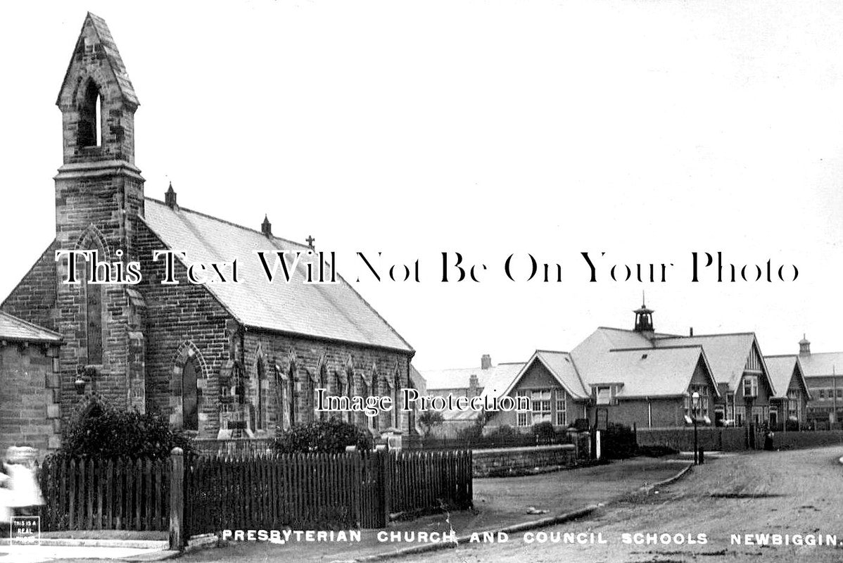 NO 1474 - Presbyterian Church & Council Schools, Newbiggin By The Sea