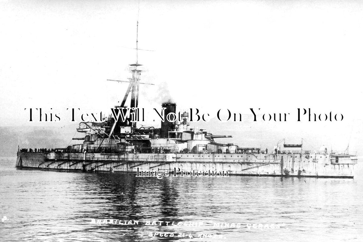 NO 1627 - Launching Brazils Battleship Minas Geraes, Newcastle Upon Tyne