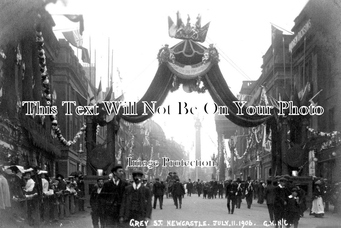 NO 2012 - Royal Visit, Grey Street, Newcastle Upon Tyne 1906