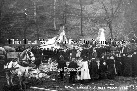 NO 3121 - Fatal Landslip At West Wylam, Northumberland 1910