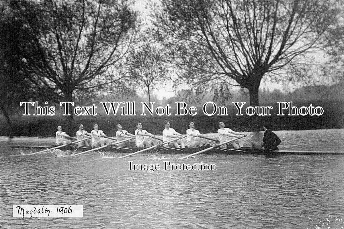 OX 1020 - Magdalen College Eight, Rowing, Oxford, Oxfordshire 1906