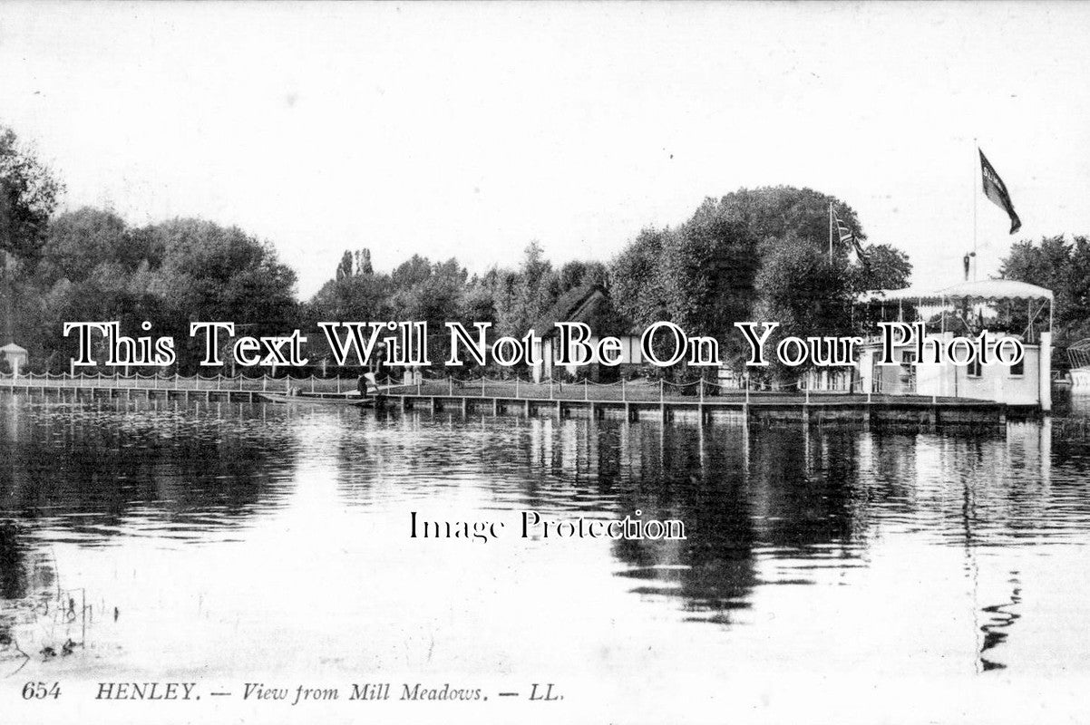 OX 109 - View From Mill Meadows, Henley, Oxfordshire