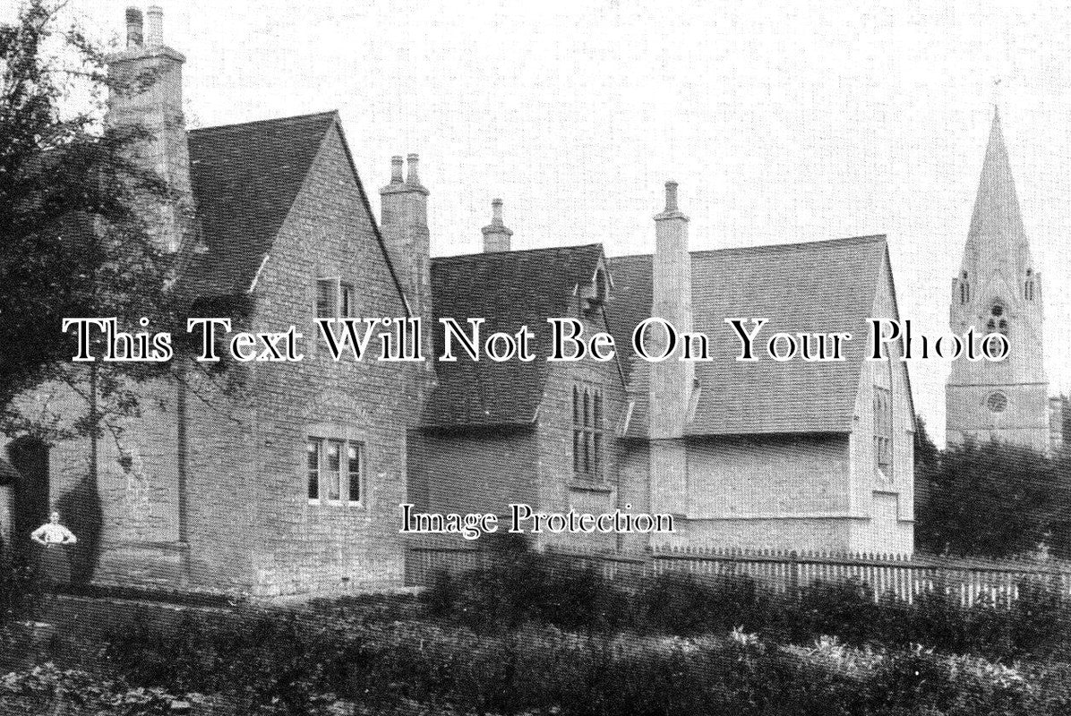 OX 1151 - Wheatley Schools & Church, Oxfordshire c1910