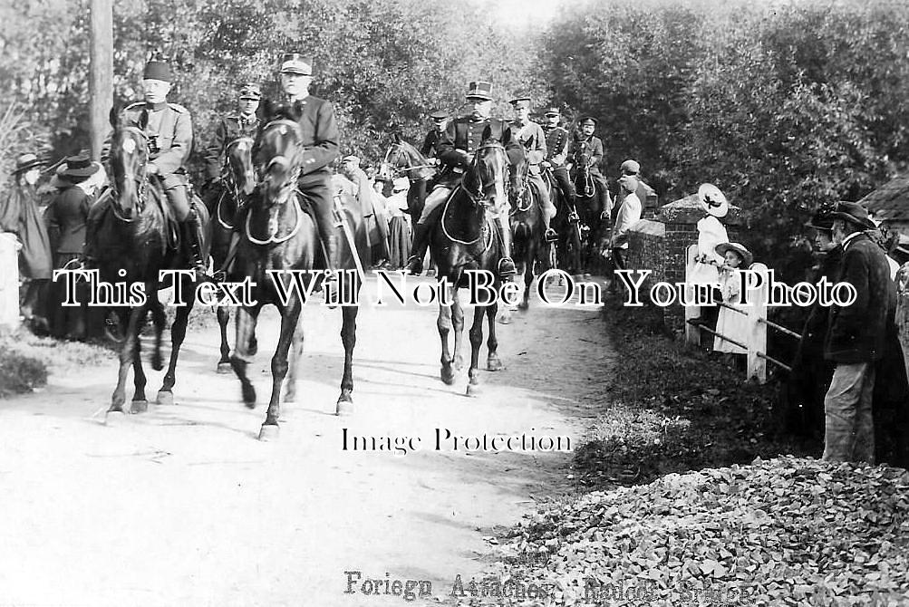 OX 1227 - Foreign Attaches, Radcot Bridge, Oxfordshire c1909