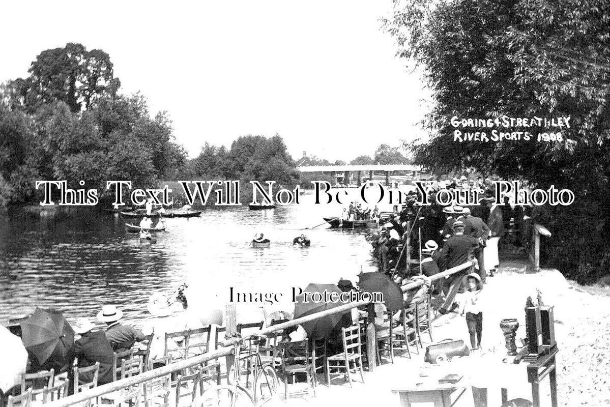 OX 1233 - Goring & Streatley River Sports, Oxfordshire 1908