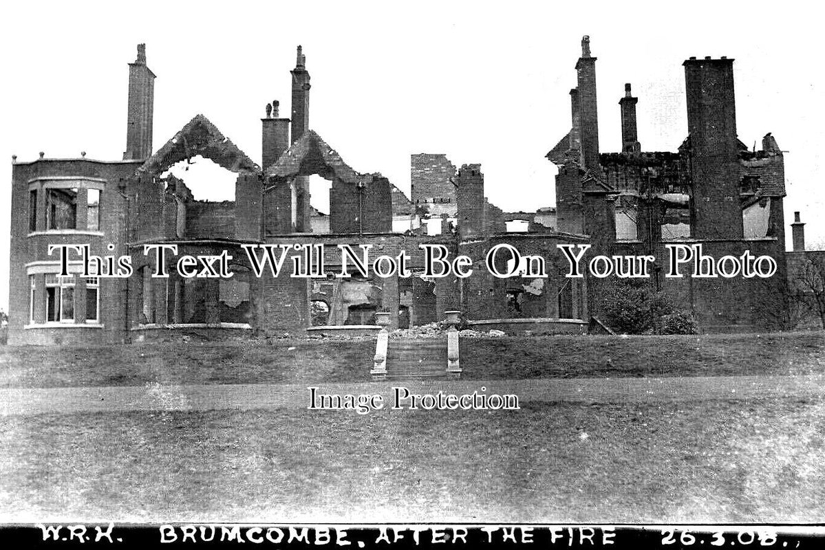 OX 1278 - Brumcombe House Fire, Sunningwell, Oxfordshire 1908