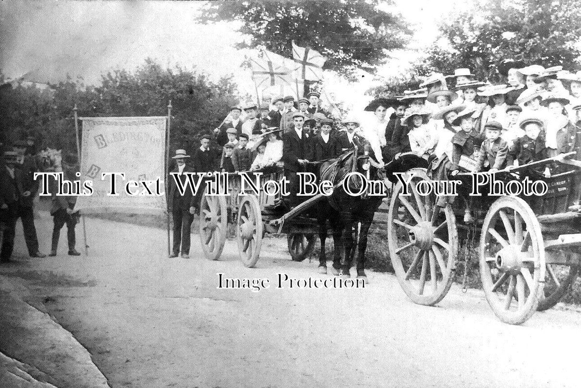 OX 1306 - The Bledington Band Of Hope Procession, Fifield, Oxfordshire 1904