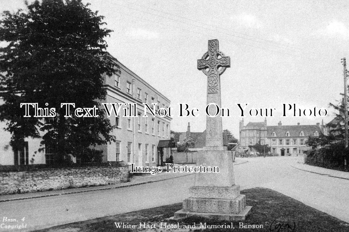 OX 169 - White Hart Hotel & Memorial, Benson, Oxfordshire