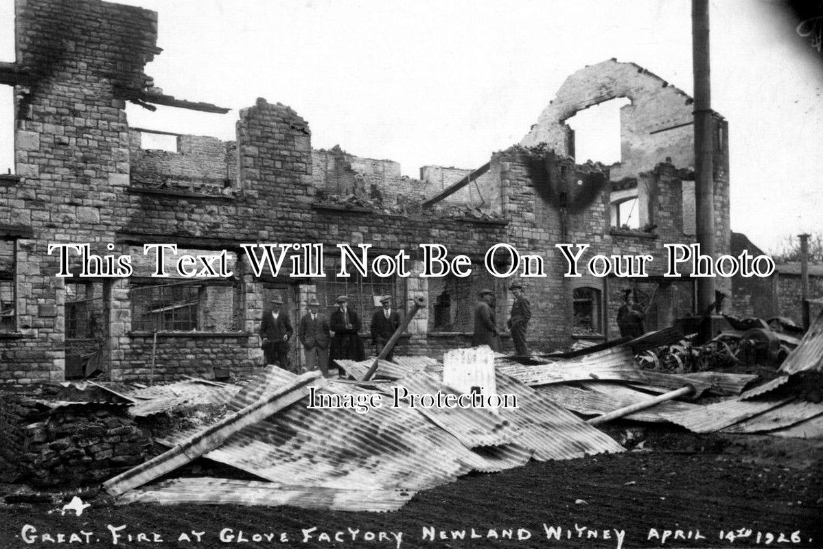 OX 173A - Fire At Glove Factory, Newland, Witney, Oxfordshire 1926