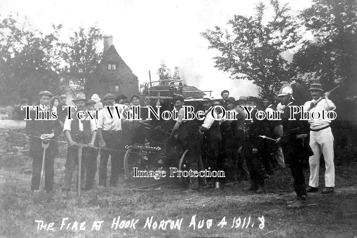OX 560 - The Fire At Hook Norton, Oxfordshire 1911